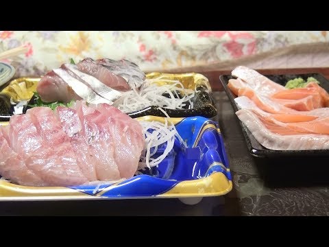 【音フェチ】刺身の盛り合わせとチューハイ【ASMR Eating Sounds】