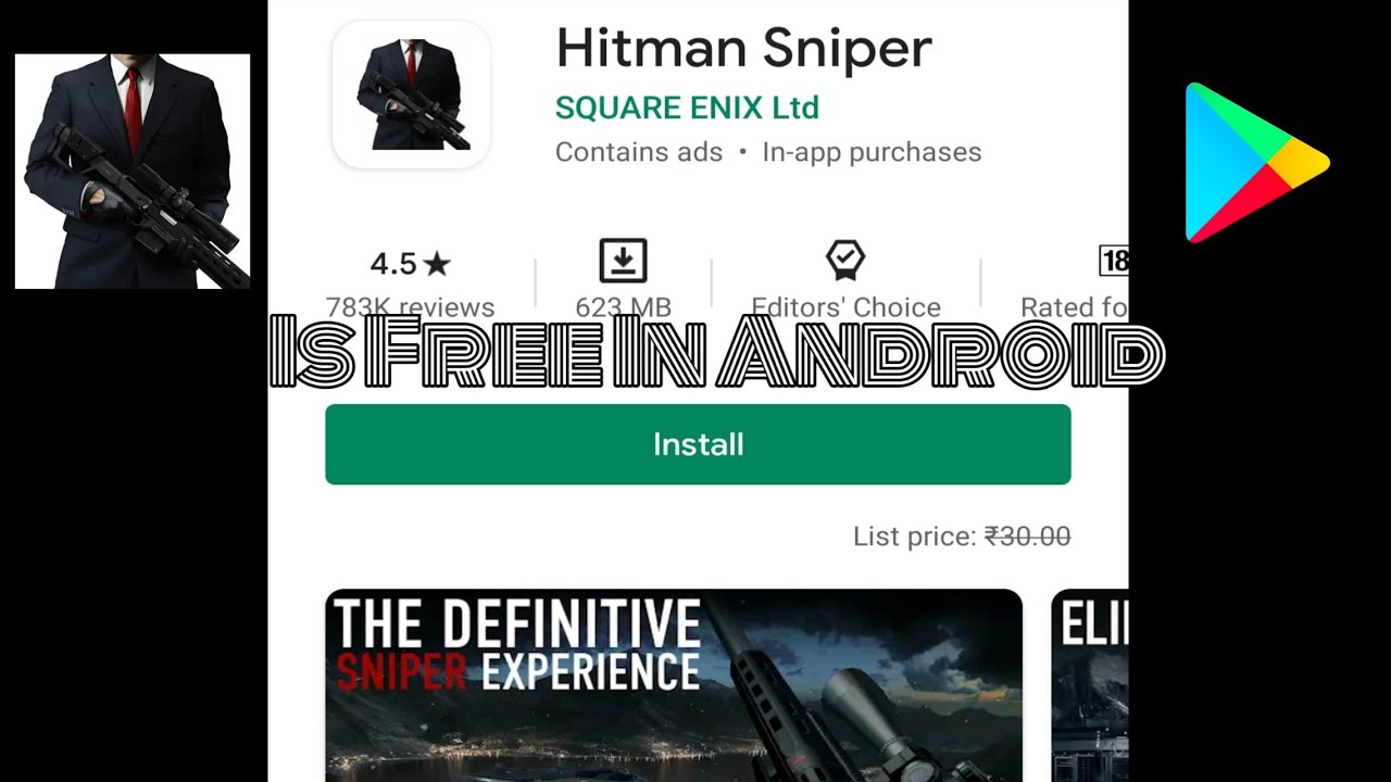 Hitman Sniper Is Free In Play Store 2020 - YouTube