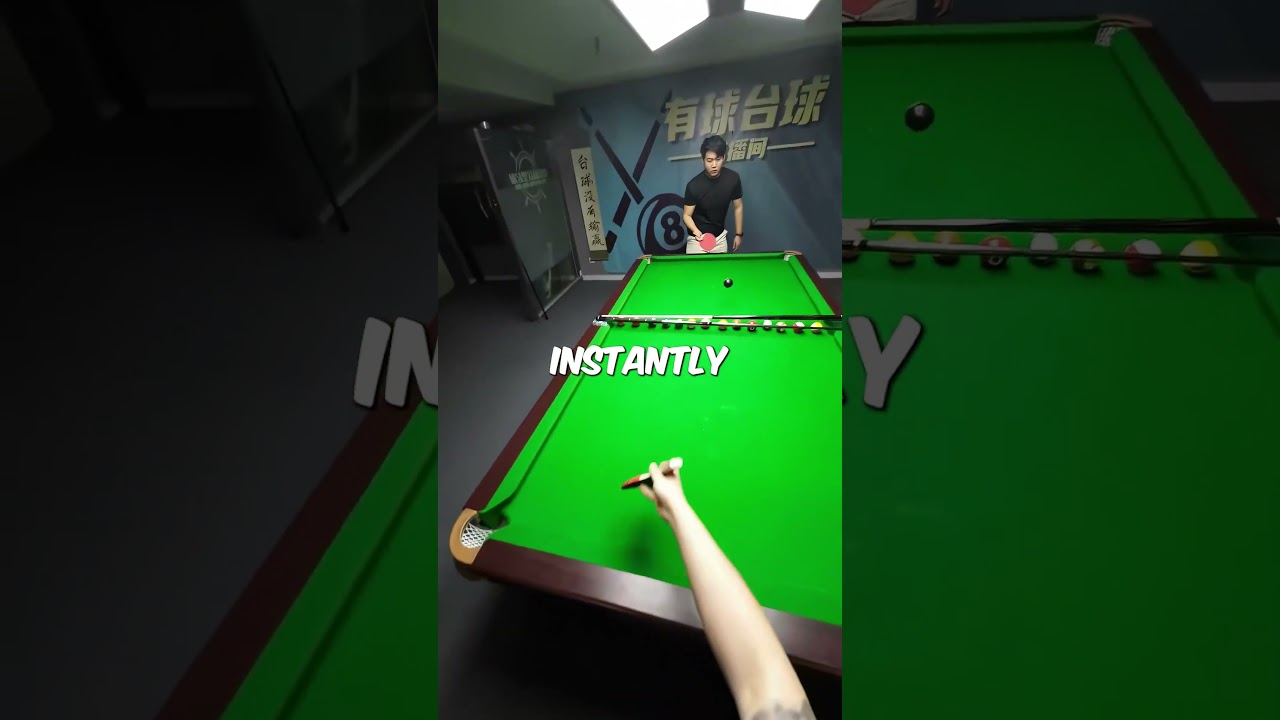 Ping pong with the 8 ball? Only legends do this 🎱🏓 