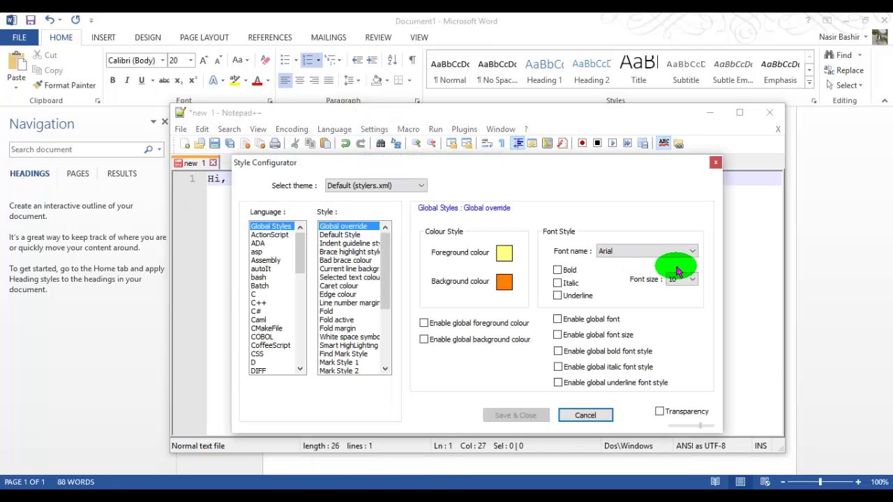 notepad++ font notepad++ font