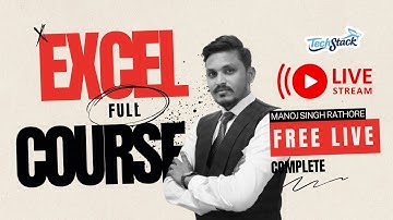 Excel Full Course in Hindi 2025 | Free Advanced Excel Training  | Learn MS Excel | Techstack