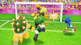 Mario & Sonic At The London 2012 Olympic Games Football Team Luigi Vs Team Dk,Silver
