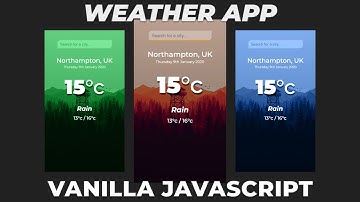 Build a Weather app using HTML, CSS & JavaScript in 2020