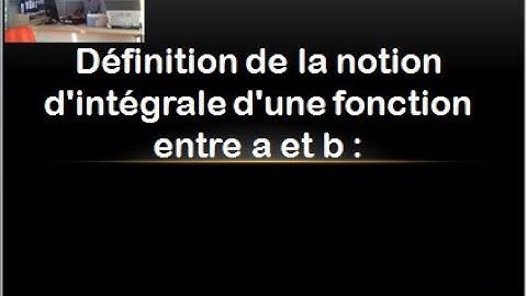 Notion d’intégrale d