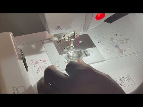 How to properly thread Brother PE535 (how to use automatic needle threader).