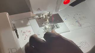 How to properly thread Brother PE535 (how to use automatic needle threader).