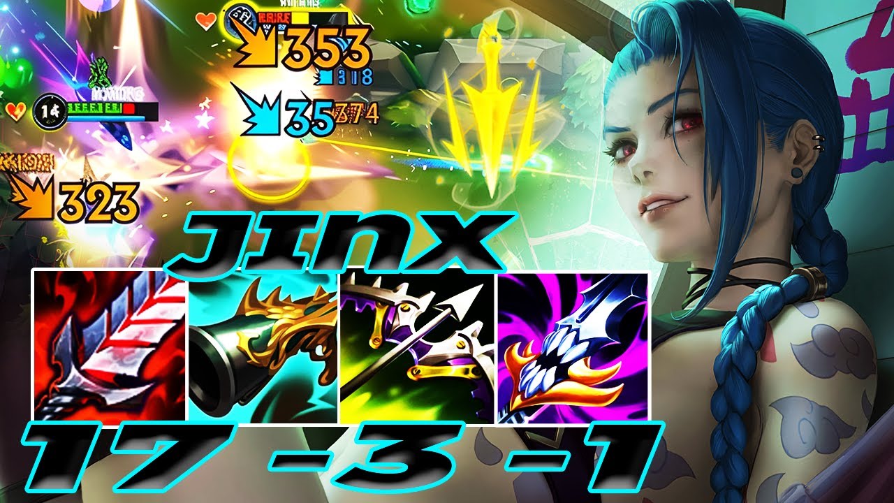 WILD RIFT JINX ADC GAMEPLAY | 17 -3 -1 MVP | JINX BUILD RUNES