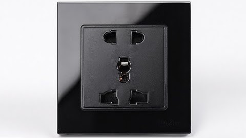 Ổ Cắm Điện Âm Tường Vuông Mặt Kính Cường Lực TK-F71D-18 ĐenI Tenko.com.vn