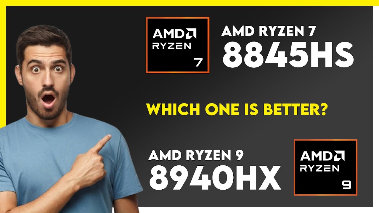 AMD Ryzen 7 8845HS vs AMD Ryzen 9 8940HX Comparison - YouTube