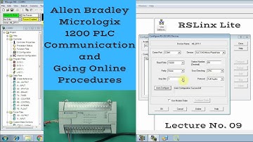 Allen Bradley Micrologix 1200 PLC Communication Procedure with PC - (Urdu/Hindi) - Lecture 09
