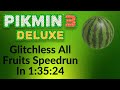 Pikmin 3 deluxe  glitchless all fruits speedrun in 13524 2nd place