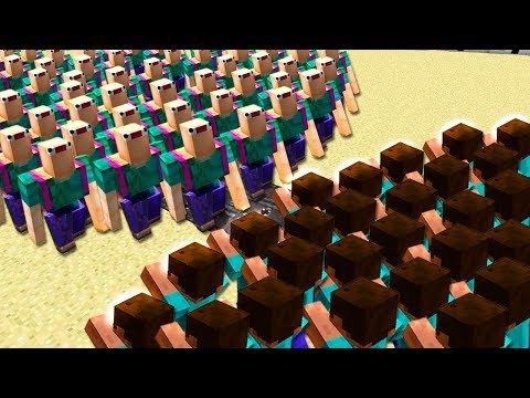 HUGE ASWDFZDXC vs 1,000 HEROBRINES! - YouTube