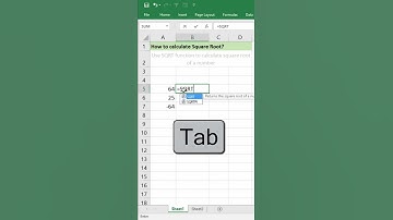 How to Calculate the Square Root in Excel #Shorts
