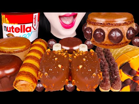ASMR UFO ICE CREAM <strong>NUTELLA</strong> CHOCOLATE 유에프오 아이스크림 MUKBANG 먹방