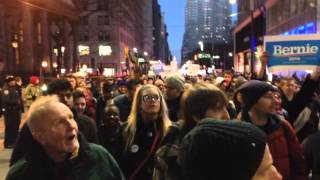 march for bernie sanders, NYC, january 30, 2016