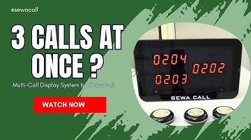Sewacall Smart Multi-Call Display System  for Nurse Calling & Waiter Calling system in restaurant