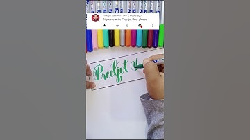 Preetjot kaur 🥰 name calligraphy || doms brush pen calligraphy || calligraphy name writing #shorts