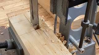 New Woodworking Journey: Building Your First Workspace Desk.using A Square Hole Drilling Machine