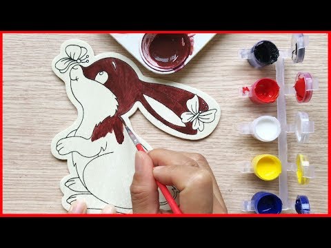 Video Đồ chơi trẻ em TÔ MÀU NƯỚC CHÚ THỎ CON BẰNG GỖ -... - youtube