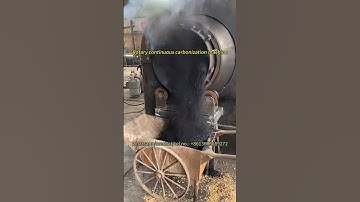Rotary continuous charcoal furnace for sawdust, coconut shells | Affordable charcoal making machine