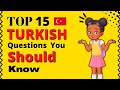 Top 15 Turkish Questions You Should Know | Learn Turkish Questions - ANIMATED