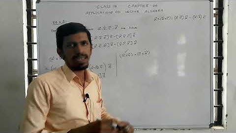 Class 12 maths | Unit – 6 | Application of Vector Algebra | Example: 6.21