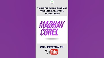 TRICKS FOR MAKING TEXT LIKE THIS WITH SMEAR TOOL IN COREL DRAW