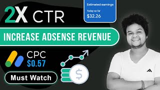 How To Increase AdSense Revenue On Website | Boost CPC, CTR (100% Working Tips) Hindi 🔥