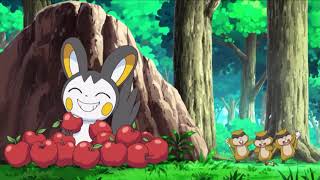 Emolga stole the Patrats' apples! Pokémon Black \& White