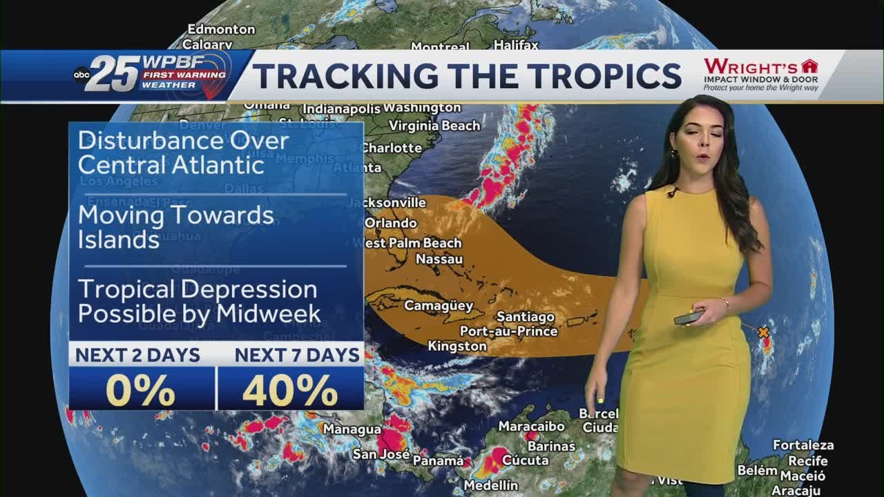 National Hurricane Center monitoring area of disturbance over central ...