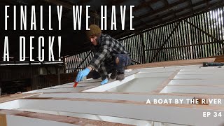 Big laminated knees and our deck finally goes on! (EP34) by A boat by the river 9,766 views 6 months ago 24 minutes