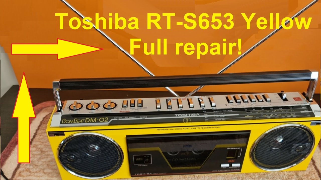 TOSHIBA フラッシュガン　激レア　昭和42年 Vintage Toshiba RT-8016 AM FM Radio Cassette Player Recorder