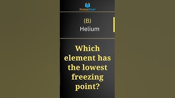 Which element has the lowest freezing point?