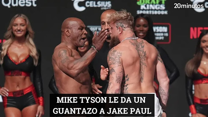 MIKE TYSON golpea a JAKE PAUL en el pesaje