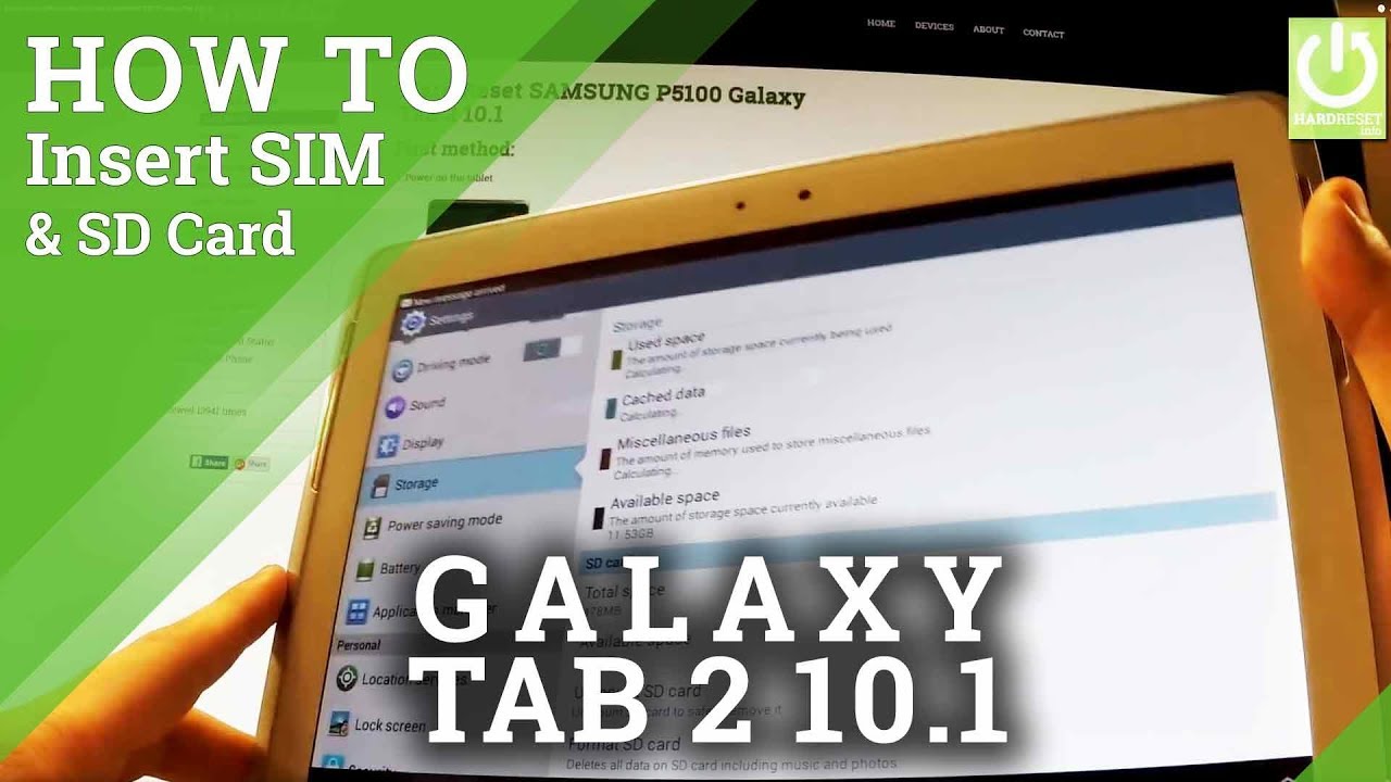 How to insert SIM and Micro SD card in SAMSUNG P5100 Galaxy Tab 2 10.1 