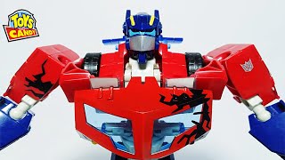 ของเล่นรถหัวลากแปลงร่าง Transformers Animated OPTIMUS PRIME Knockoff Toys Review