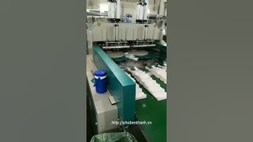 Máy cắt túi ni lông tự động 2 tầng 4 làn 8 cuộn.