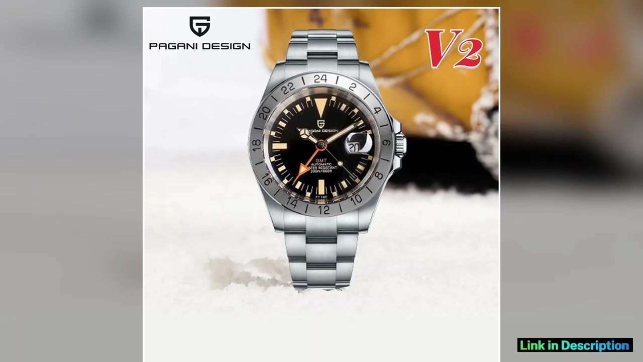 2024 New PAGANI DESIGN GMT Men Automatic Mechanical Watch Classic Retro Watch Stainless Steel 200m