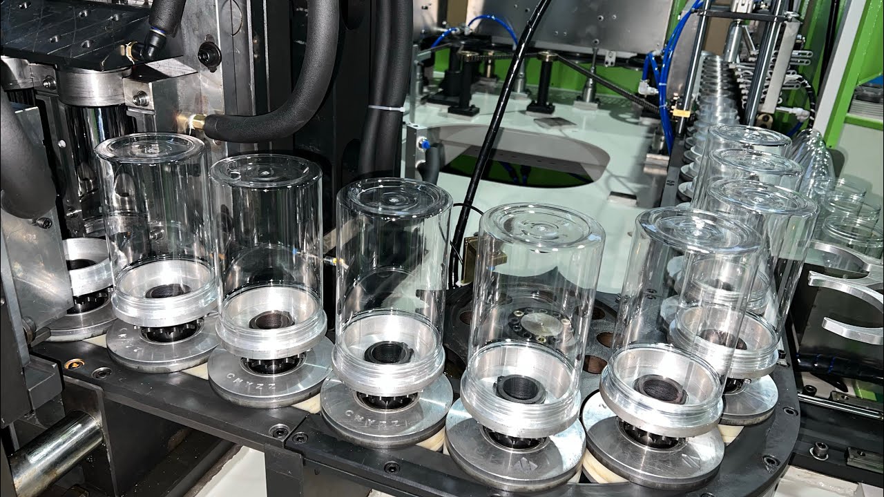 2 cavities plastic jar making machine for 100mm pet bottle YouTube