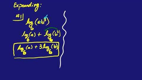 Expanding and Condensing logarithms
