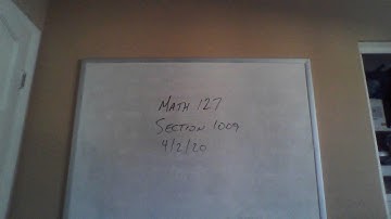 Math 127 Section 1009 4/2/20