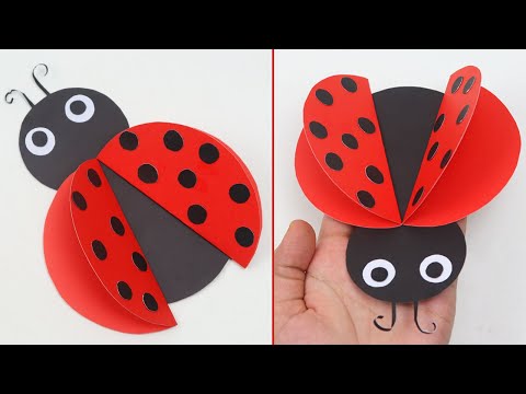 How to Make Beautiful Ladybug for Kids - Paper Crafts for Kids - DIY Easy Paper Ladybug Making Idea