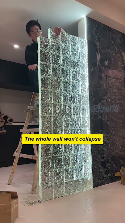 Glass brick partition wall method#buildingmaterials#rebuild #glass #walldecor #renovation