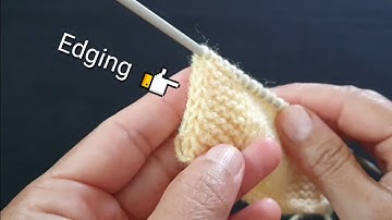 Knitting:- I-Cord Button Patti Both sides/ Clean Edges Button Band Knitting