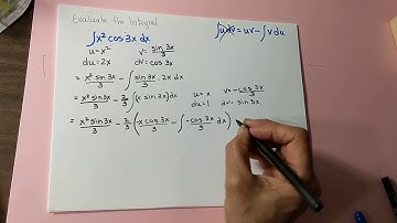 Integration by Parts, part 4: x square times cos 3x