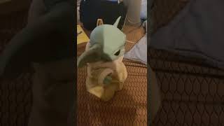 Dog Scared by a Toy Falls Suddenly