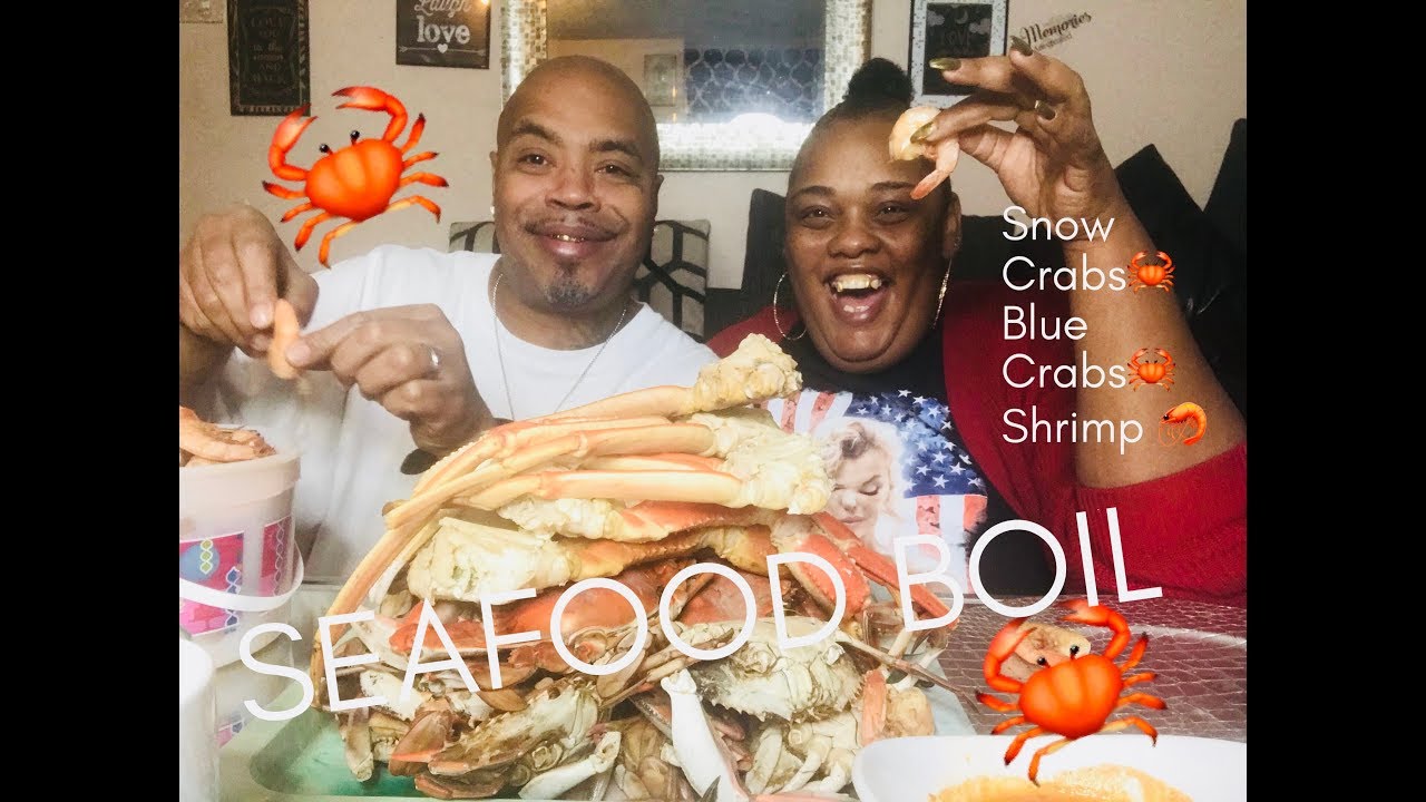 ME AN HUBBY💞 💞SEAFOOD BOIL🦀🦀|| BLUE CRAB 🦀||SNOW CRAB🦀 ||MUKBANG | EATING SHOW