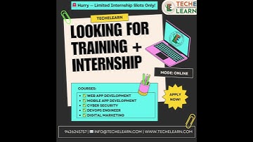 Training and Internship Program @techeLearnn