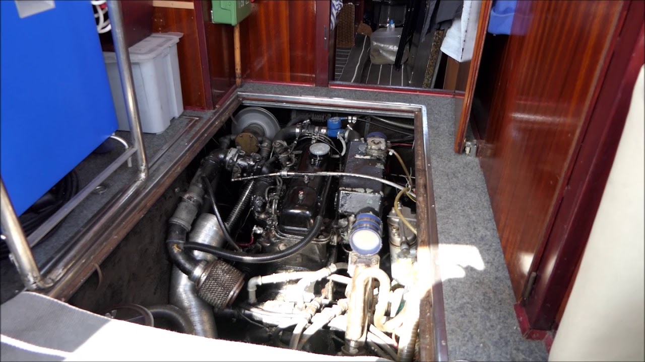 Dieselmotor Mercedes-Benz OM636 im Kajütboot - Probelauf nach Kundendienst  - YouTube