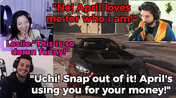 Mr K and Uchi is obsessed with April!  Leslie can